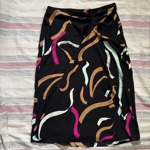 Nine West Side Ruched Midi Skirt ~ Size Medium